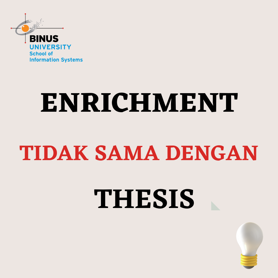 Skripsi tidak sama dengan Enrichment